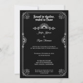 Gothic halloween wedding Invitation Kaart (Voorkant)