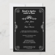 Gothic halloween wedding Invitation