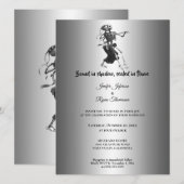 Gothic halloween wedding Invitation Kaart (Voorkant / Achterkant)