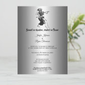 Gothic halloween wedding Invitation Kaart (Staand voorkant)