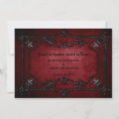 Gothic Halloween wedding invitation Kaart (Voorkant)