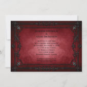 Gothic Halloween wedding invitation Kaart (Achterkant)