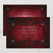 Gothic Halloween wedding invitation Kaart (Voorkant / Achterkant)
