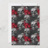 Gothic  Halloween Wedding Invitation Kaart (Achterkant)