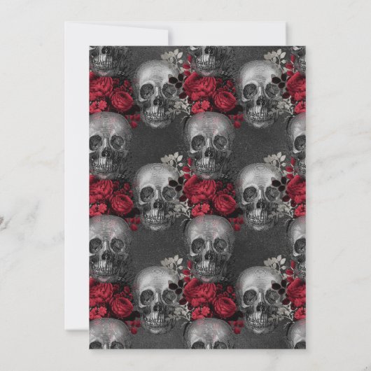 Gothic  Halloween Wedding Invitation Kaart (Achterkant)