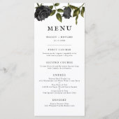 Gothic Halloween Wedding Menu | wit (Voorkant)