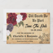  Gothic Halloween Wedding Save the Date (Voorkant)