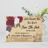  Gothic Halloween Wedding Save the Date (Staand voorkant)