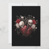 Gothic halloween wedding save the date invitation aankondiging (Achterkant)