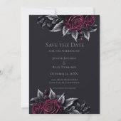 Gothic halloween wedding save the date invitation aankondiging (Voorkant)