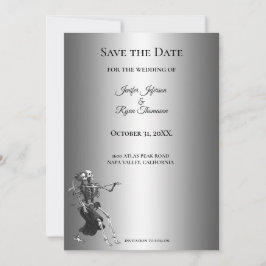 Gothic halloween wedding save the date invitation aankondiging