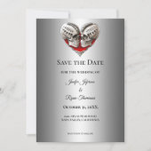 Gothic halloween wedding save the date invitation aankondiging (Voorkant)