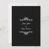 Gothic halloween wedding save the date invitation aankondiging (Achterkant)