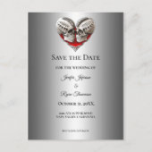 Gothic halloween wedding save the date postcard aankondigingskaart (Voorkant)