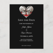 Gothic halloween wedding save the date postcard aankondigingskaart (Voorkant)