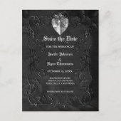 Gothic halloween wedding save the date postcard aankondigingskaart (Voorkant)