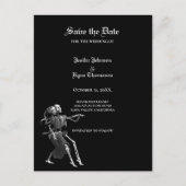 Gothic halloween wedding save the date postcard aankondigingskaart (Voorkant)
