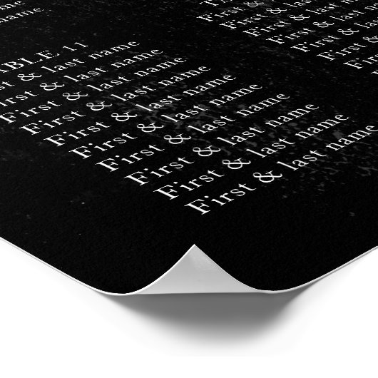 Gothic Halloween Wedding Seating Chart Poster (Hoek)