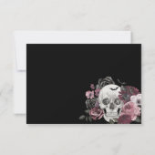 Gothic Halloween Wedding Spirit Board Zwart RSVP Kaartje (Achterkant)