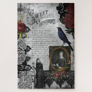 Gothic Halloween weduwe Ephemera Legpuzzel