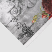 Gothic Halloween weduwe Ephemera Tissuepapier (Detail)