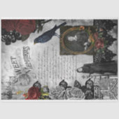 Gothic Halloween weduwe Ephemera Tissuepapier (Voorkant)