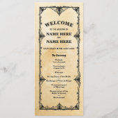 Gothic Halloween Welcome Menu Wedding Ceremony (Voorkant)