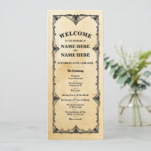 Gothic Halloween Welcome Menu Wedding Ceremony (Staand voorkant)