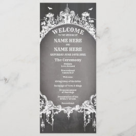 Gothic Halloween Welcome Menu Wedding Ceremony
