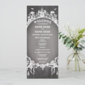 Gothic Halloween welkom menu huwelijksceremonie (Staand voorkant)