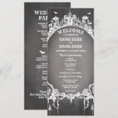Gothic Halloween welkom menu huwelijksceremonie (Voorkant / Achterkant)