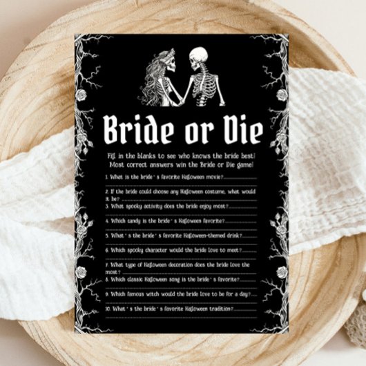 Gothic Halloween Wie Kent De Bruid Het Best Spel Kaart