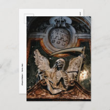 Gothic Halloween Winged Skeleton Holiday Briefkaar