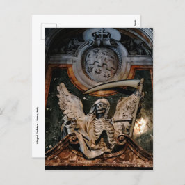 Gothic Halloween Winged Skeleton Holiday Briefkaar Feestdagenkaart