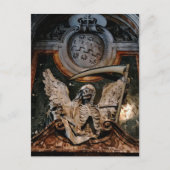 Gothic Halloween Winged Skeleton Holiday Briefkaar Feestdagenkaart (Voorkant)