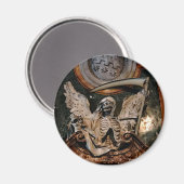 Gothic Halloween Winged Skelton Magneet (Voorkant / Achterkant)