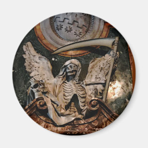 Gothic Halloween Winged Skelton Magneet