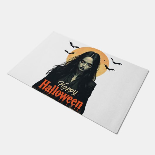 Gothic Halloween Witch Deurmat (Schuin)