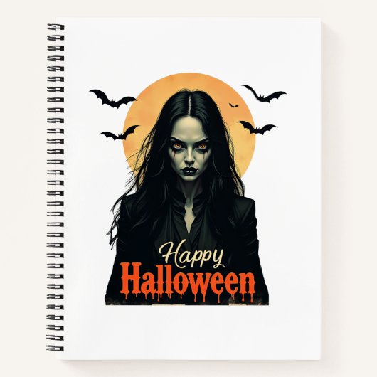 Gothic Halloween Witch Notitieboek (Voorkant)