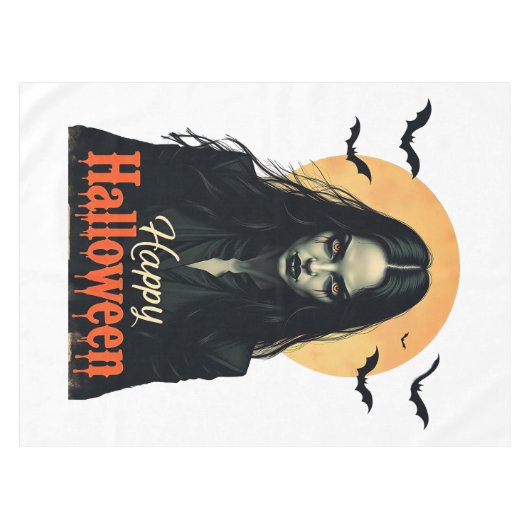 Gothic Halloween Witch Tafelkleed (Voorkant (Horizontaal))