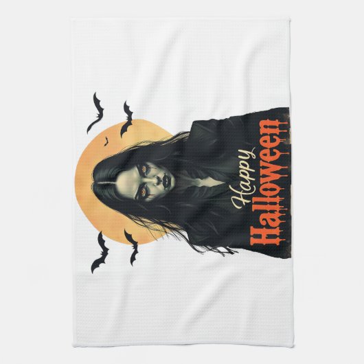 Gothic Halloween Witch Theedoek (Verticaal)