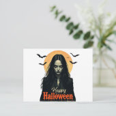 Gothic Halloween Witch Uitnodiging Briefkaart (Staand voorkant)