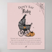 Gothic Halloween Zeg niet Baby Roze Douche Spel Poster (Voorkant)