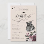 Gothic Halloween Zwart Jurk Gothic Meisje Baby sho Kaart (Voorkant)