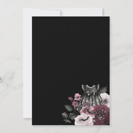 Gothic Halloween Zwart Jurk Gothic Meisje Baby sho Kaart (Achterkant)