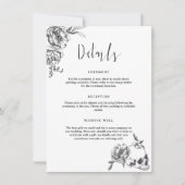 Gothic Hand getrokken Flowers Detail Enclosure Kaa Kaart (Voorkant)