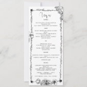 Gothic Hand-getrokken Kaart van het Menu van Bloem (Voorkant)