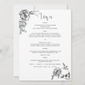 Gothic Hand-getrokken Kaart van het Menu van Bloem (Voorkant)