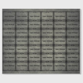 Gothic Happy Birthday Black Barbed Branches Grey Cadeaupapier (Vlak)