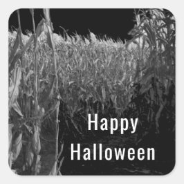 Gothic Happy Halloween  maïsdoolhof Vierkante Sticker
